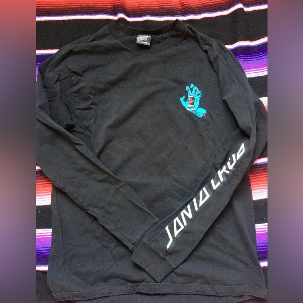 Santa Cruz black long sleeve t-shirt in mens size medium